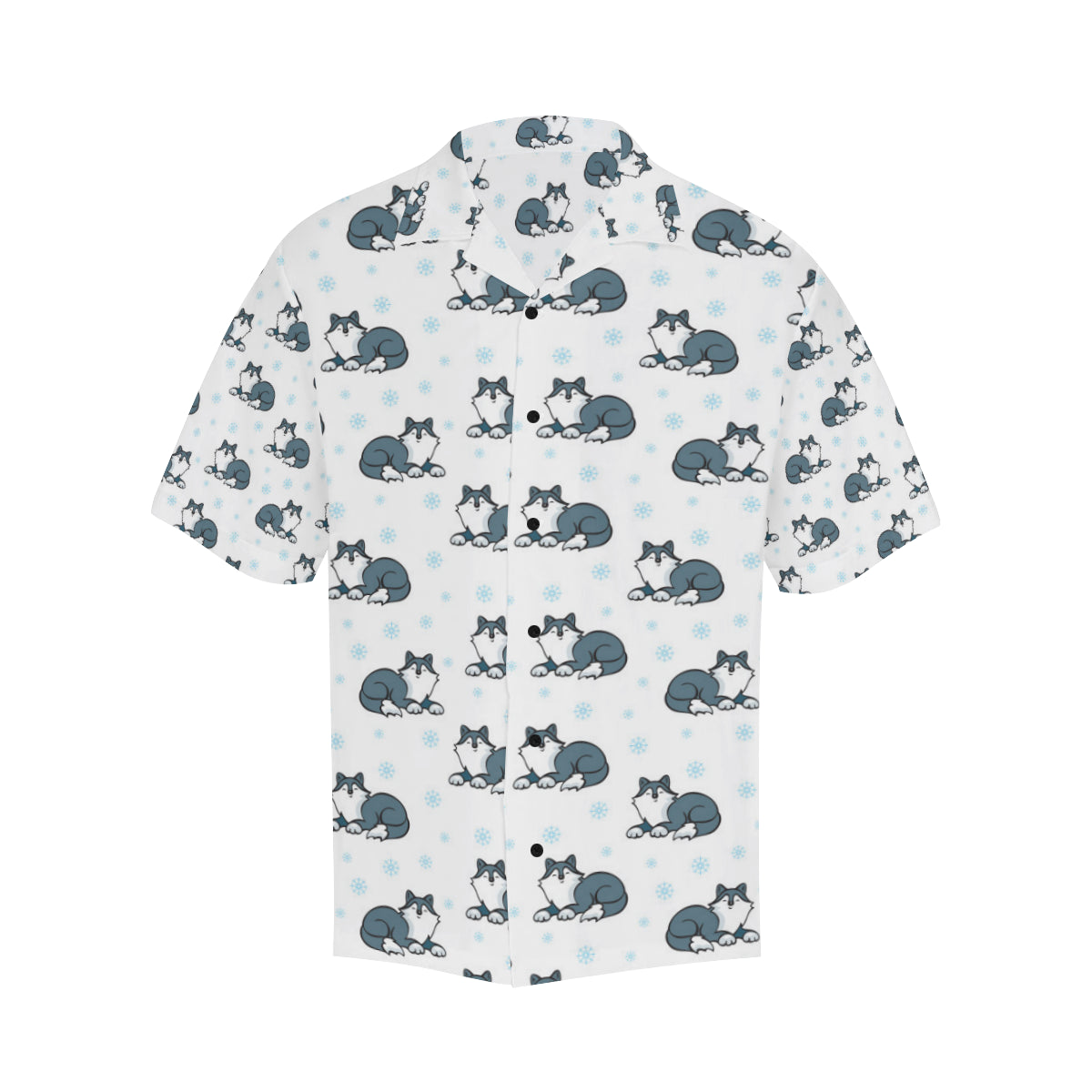 Alaskan Malamute Pattern Print Design 03 Men's Hawaiian Shirt