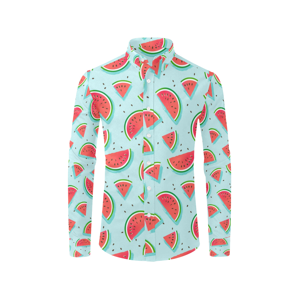 Watermelon Pattern Print Design WM03 Men's Long Sleeve Shirt