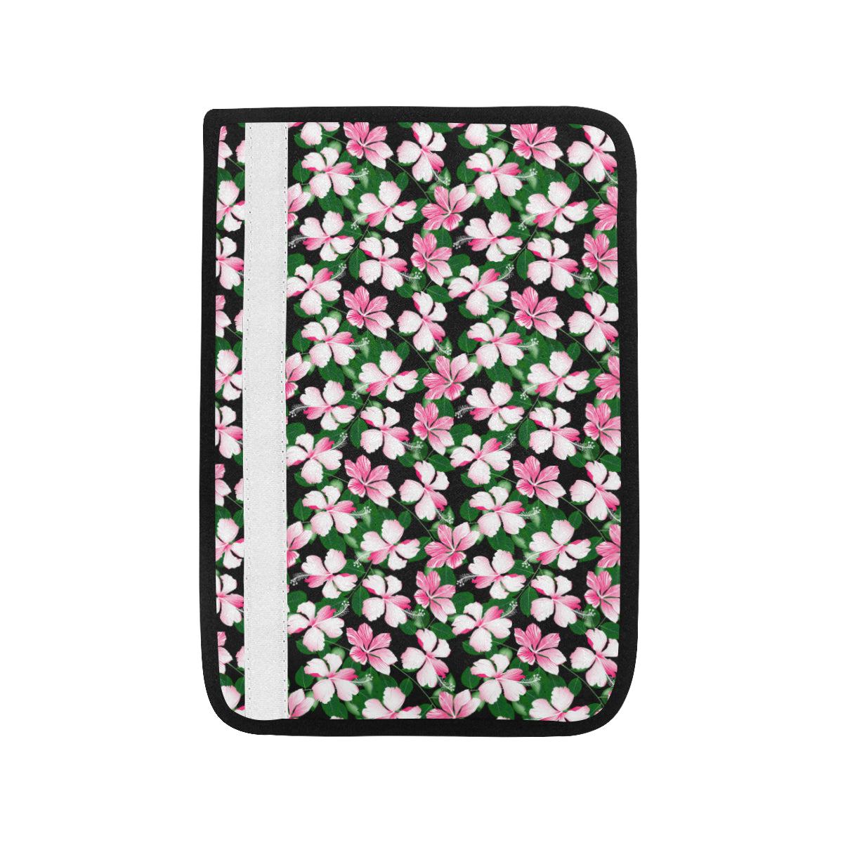 Hibiscus Pink Flower Hawaiian Print Car Seat Belt Cover