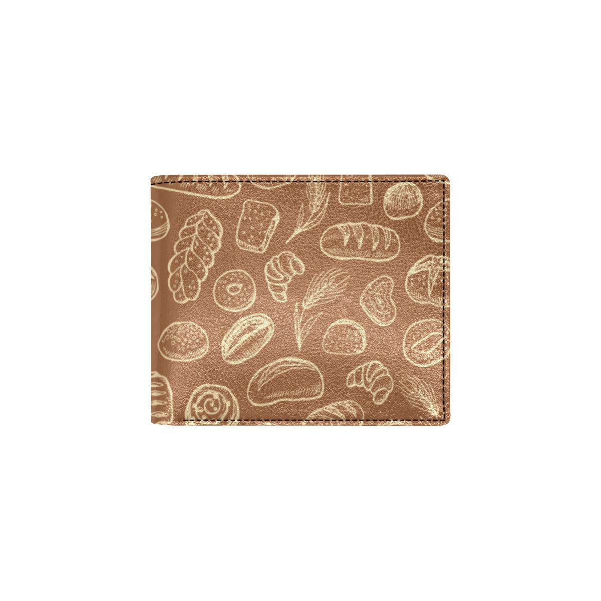 Bread Pattern Print Design 03 Men's ID Card Wallet