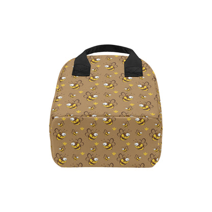 Bee Pattern Print Design BEE09 Insulated Lunch Bag