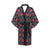 Rooster Pattern Print Design A02 Women's Short Kimono