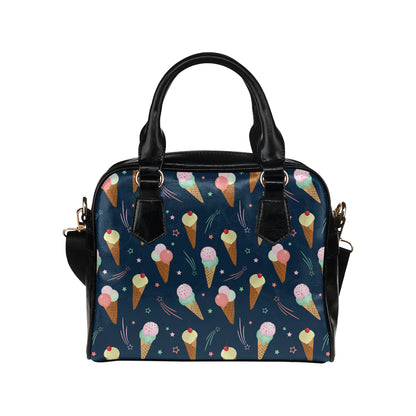 Ice Cream Pattern Print Design 04 Shoulder Handbag