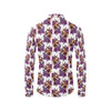 Chihuahua Purple Floral Men's Long Sleeve Shirt