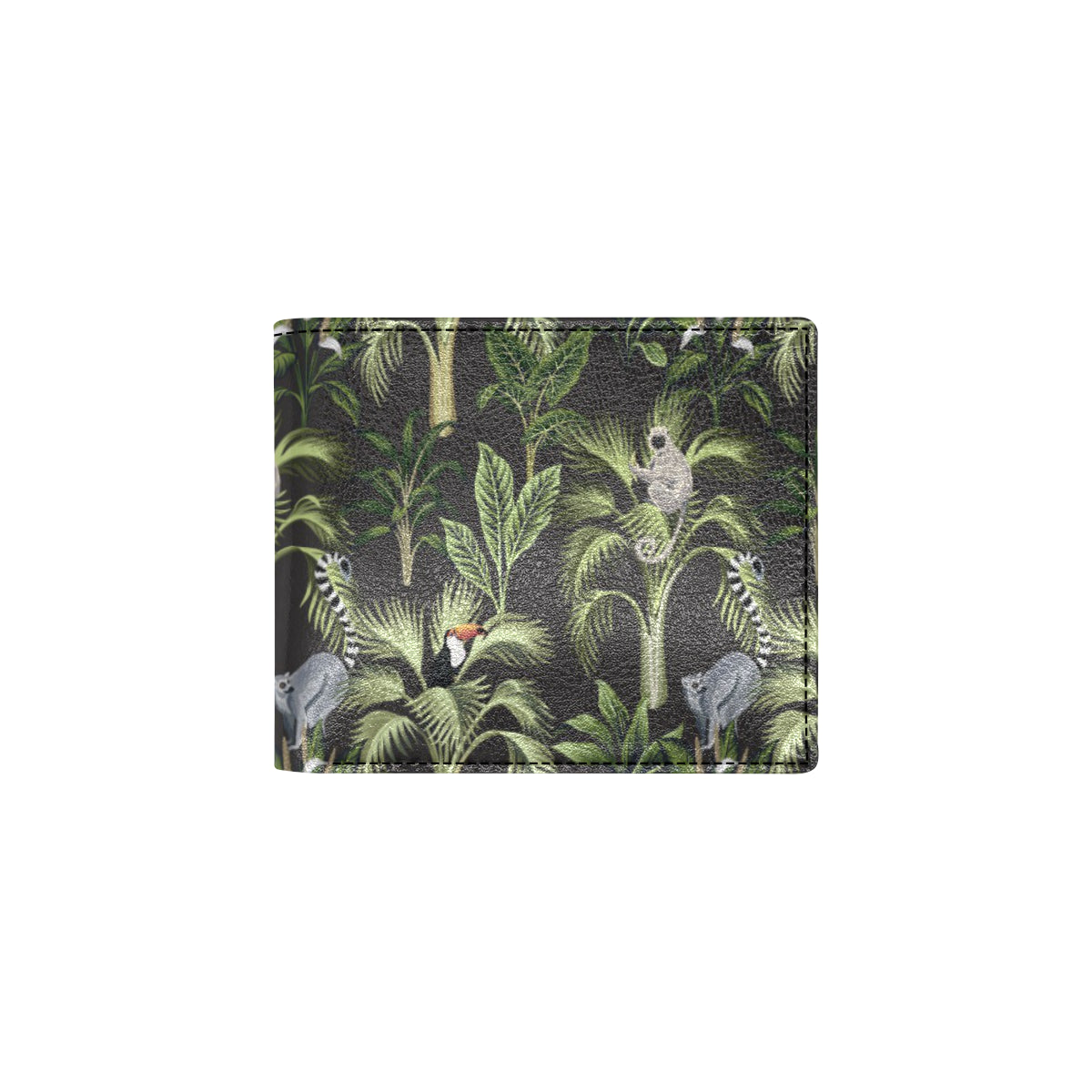 Rainforest Pattern Print Design RF05 Men's ID Card Wallet