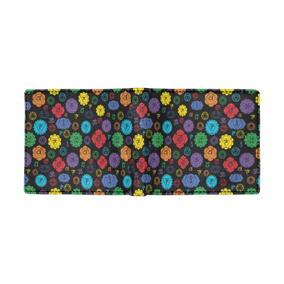 Chakra Pattern Print Design 01 Men's ID Card Wallet