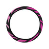 Pink Zebra Steering Wheel Cover with Elastic Edge