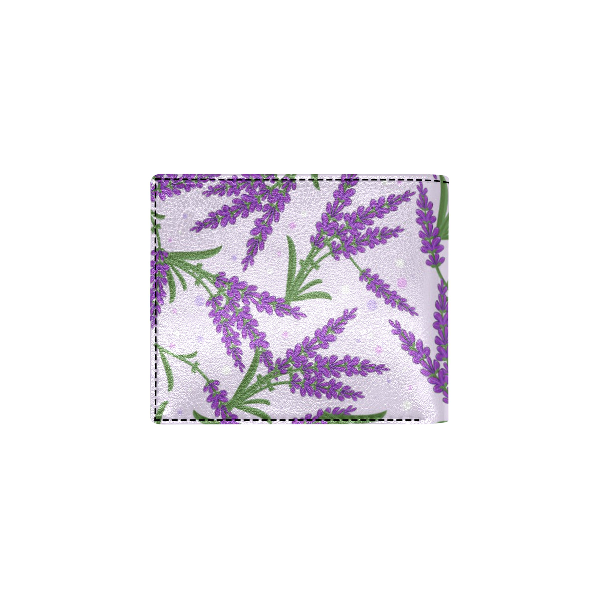 Lavender Pattern Print Design LV02 Men's ID Card Wallet