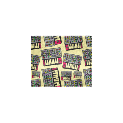 Synthesizer Pattern Print Design 01 Men's ID Card Wallet