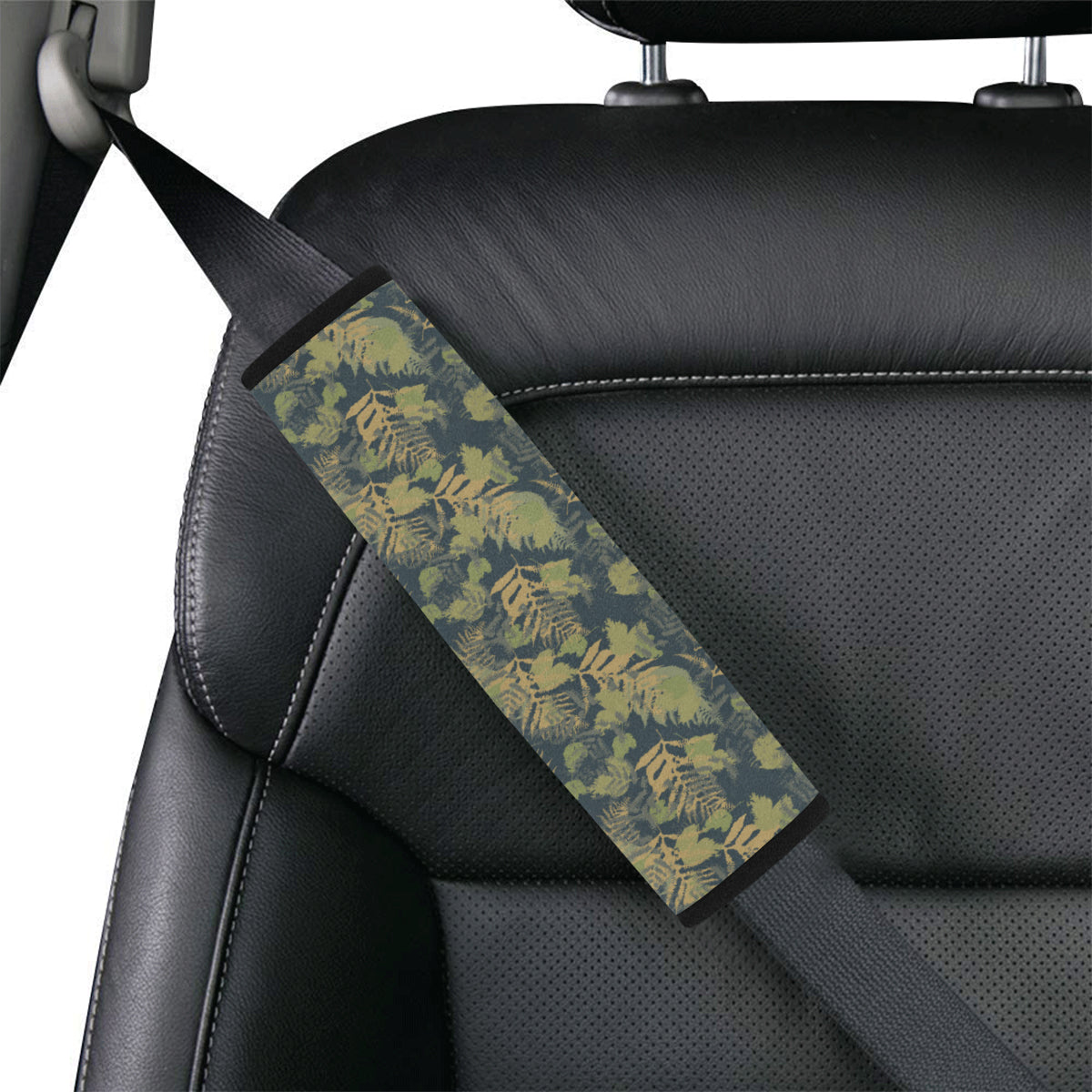 Camouflage Tropical Pattern Print Design 04 Car Seat Belt Cover