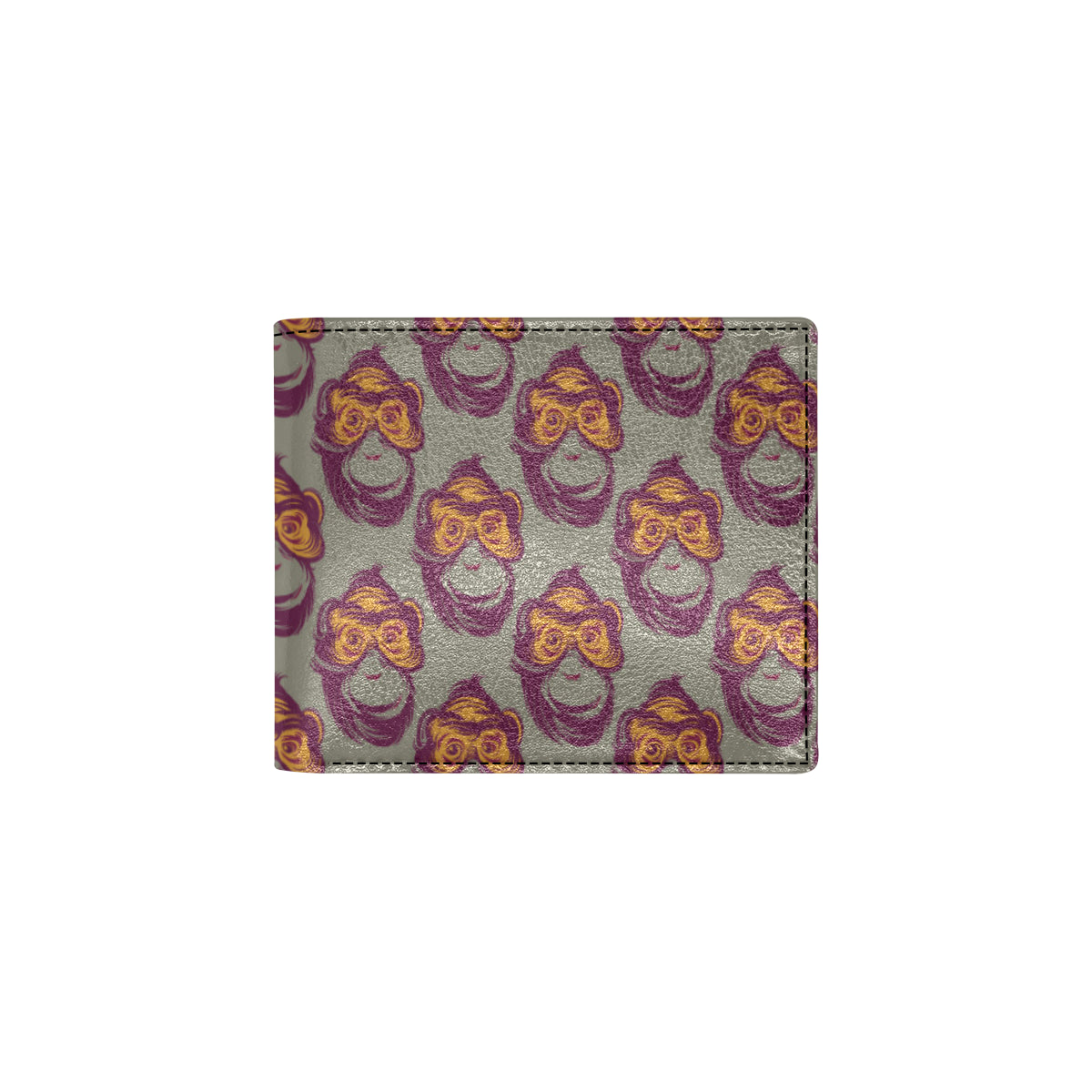 Chimpanzee Pattern Print Design 02 Men's ID Card Wallet