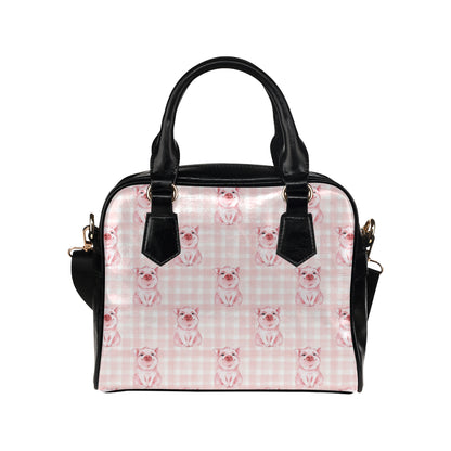 Pig Baby Pattern Print Design 01 Shoulder Handbag