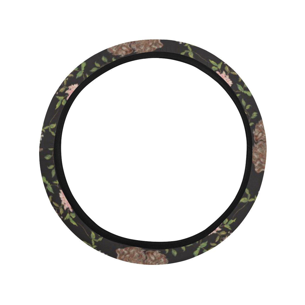 Cocker Pattern Print Design 03 Steering Wheel Cover with Elastic Edge