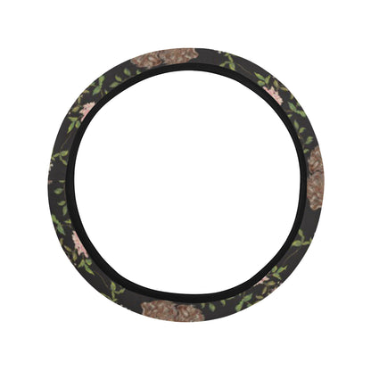 Cocker Pattern Print Design 03 Steering Wheel Cover with Elastic Edge