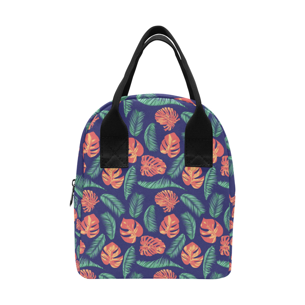 Palm Leaves Pattern Print Design PL011 Insulated Lunch Bag