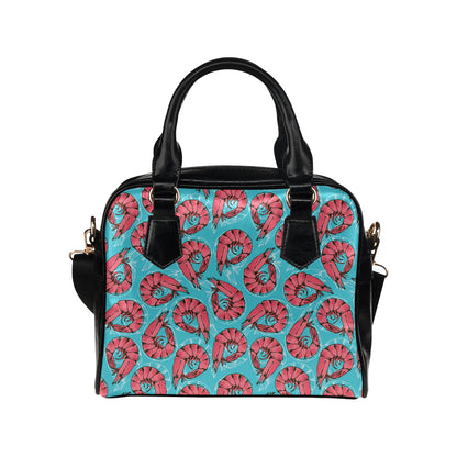 Prawn Pattern Print Design 01 Shoulder Handbag