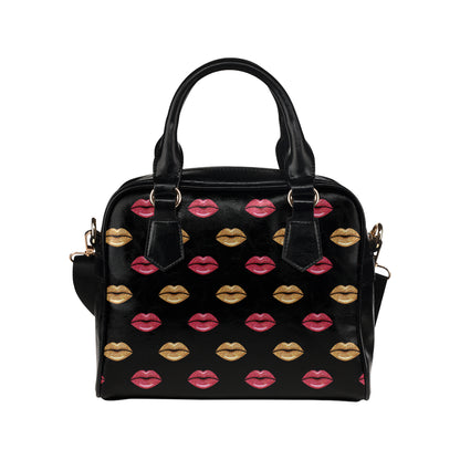 Lip Pattern Print Design 03 Shoulder Handbag