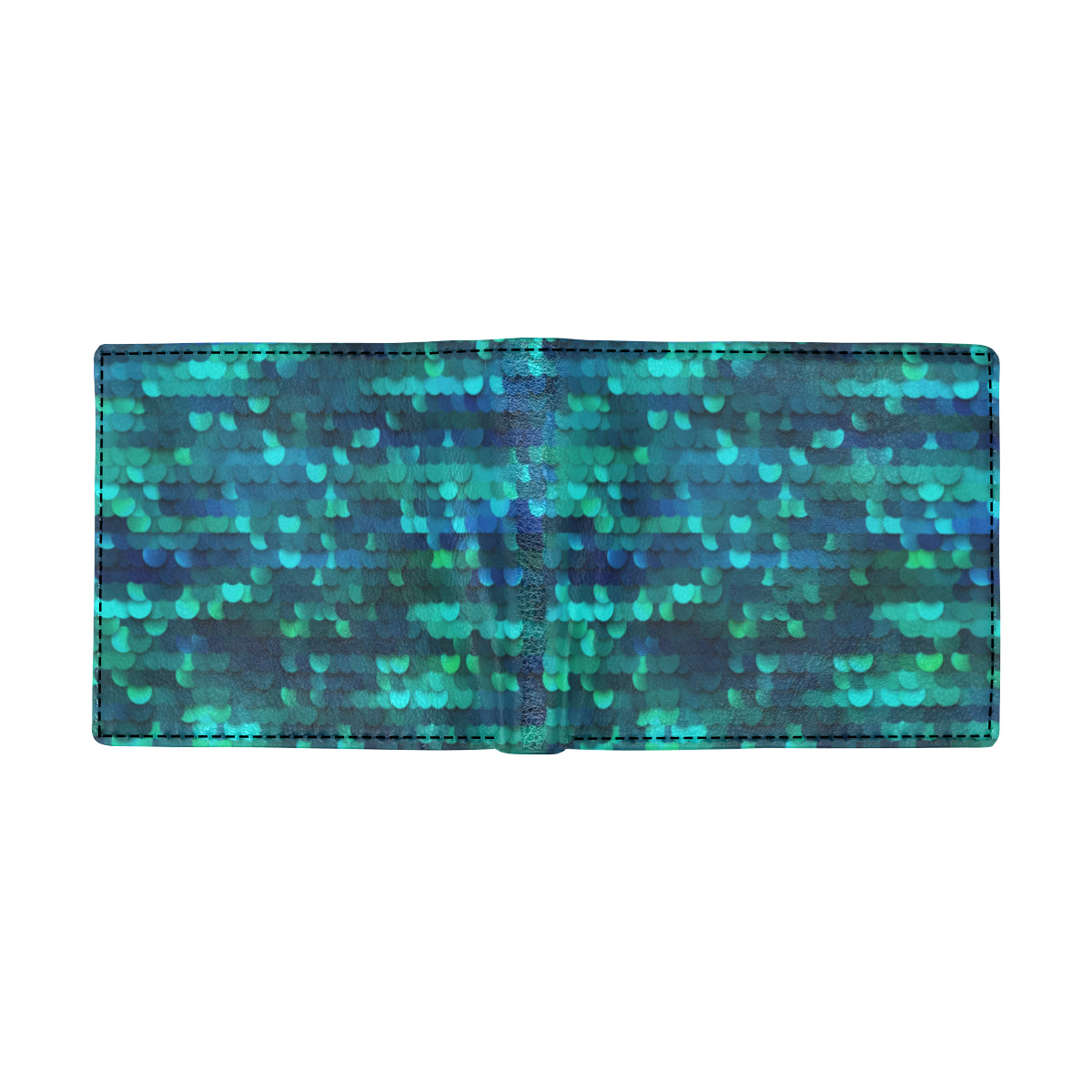 Mermaid Scales Pattern Print Design 06 Men's ID Card Wallet
