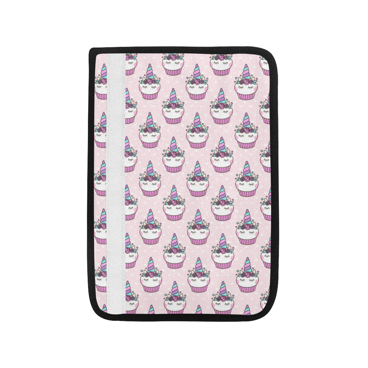 Cupcakes Unicorn Print Pattern Car Seat Belt Cover