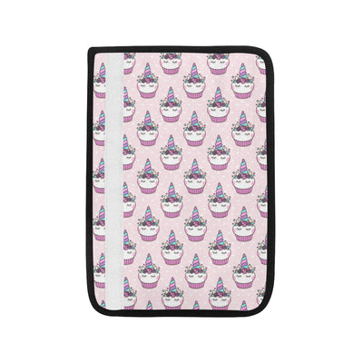 Cupcakes Unicorn Print Pattern Car Seat Belt Cover