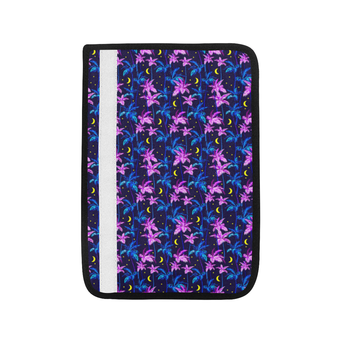 Palm Tree Night Scene Design Print Car Seat Belt Cover