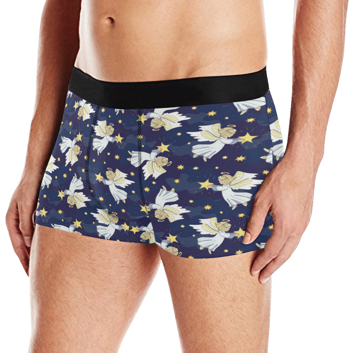 Angel Pattern Print Design 06 Men's Boxer Briefs