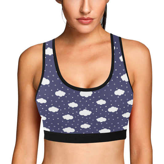 Cloud  Pattern Print Design 03 Sports Bra