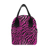 Pink Zebra Insulated Lunch Bag