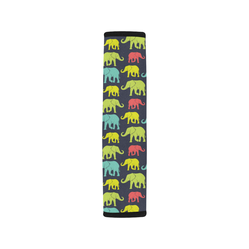 Elephant Neon Color Print Pattern Car Seat Belt Cover