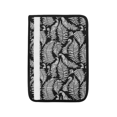 Fern Leave Black White Print Pattern Car Seat Belt Cover