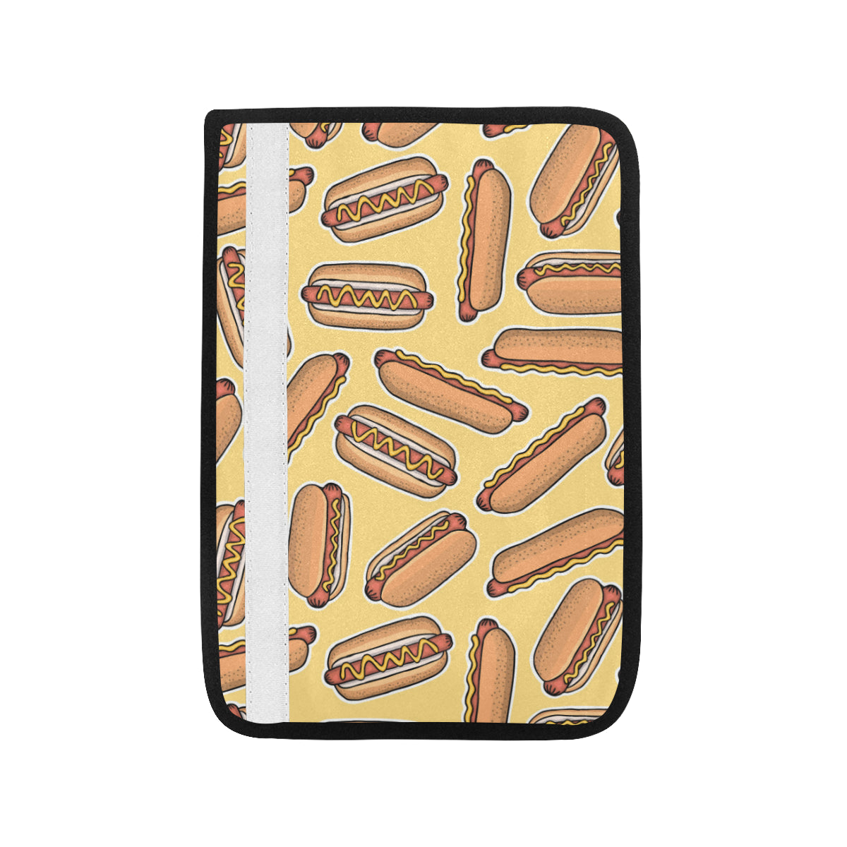 Hot Dog Pattern Print Design 01 Car Seat Belt Cover