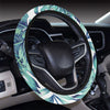 Pattern Tropical Palm Leaves Steering Wheel Cover with Elastic Edge