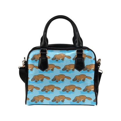 Platypus Pattern Print Design A02 Shoulder Handbag