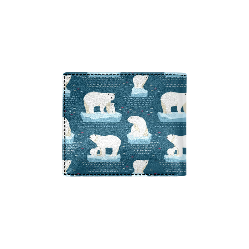 Polar Bear Pattern Print Design PB02 Men's ID Card Wallet