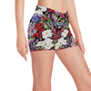 Summer Floral Pattern Print Design SF04 Yoga Shorts