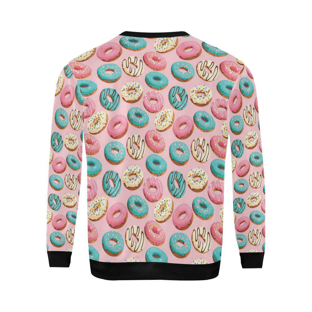 Donut Pattern Print Design DN06 Men Long Sleeve Sweatshirt