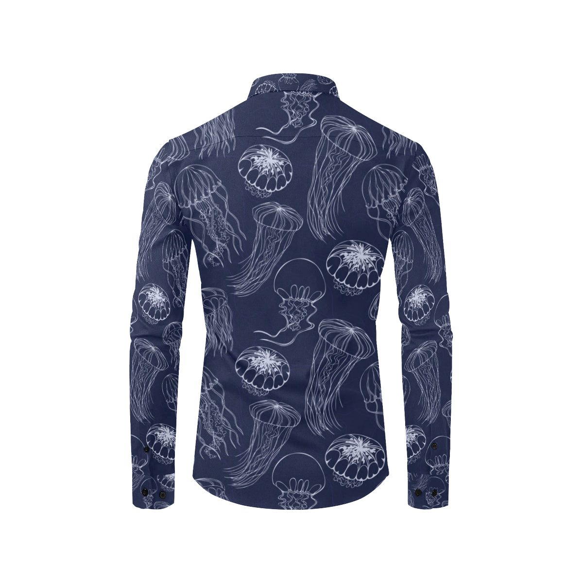 Jellyfish Pattern Print Design 05 Men's Long Sleeve Shirt