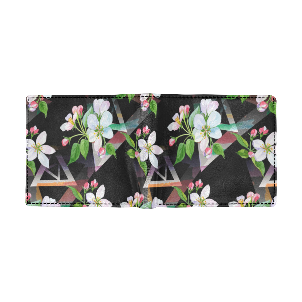 Apple blossom Pattern Print Design AB07 Men's ID Card Wallet
