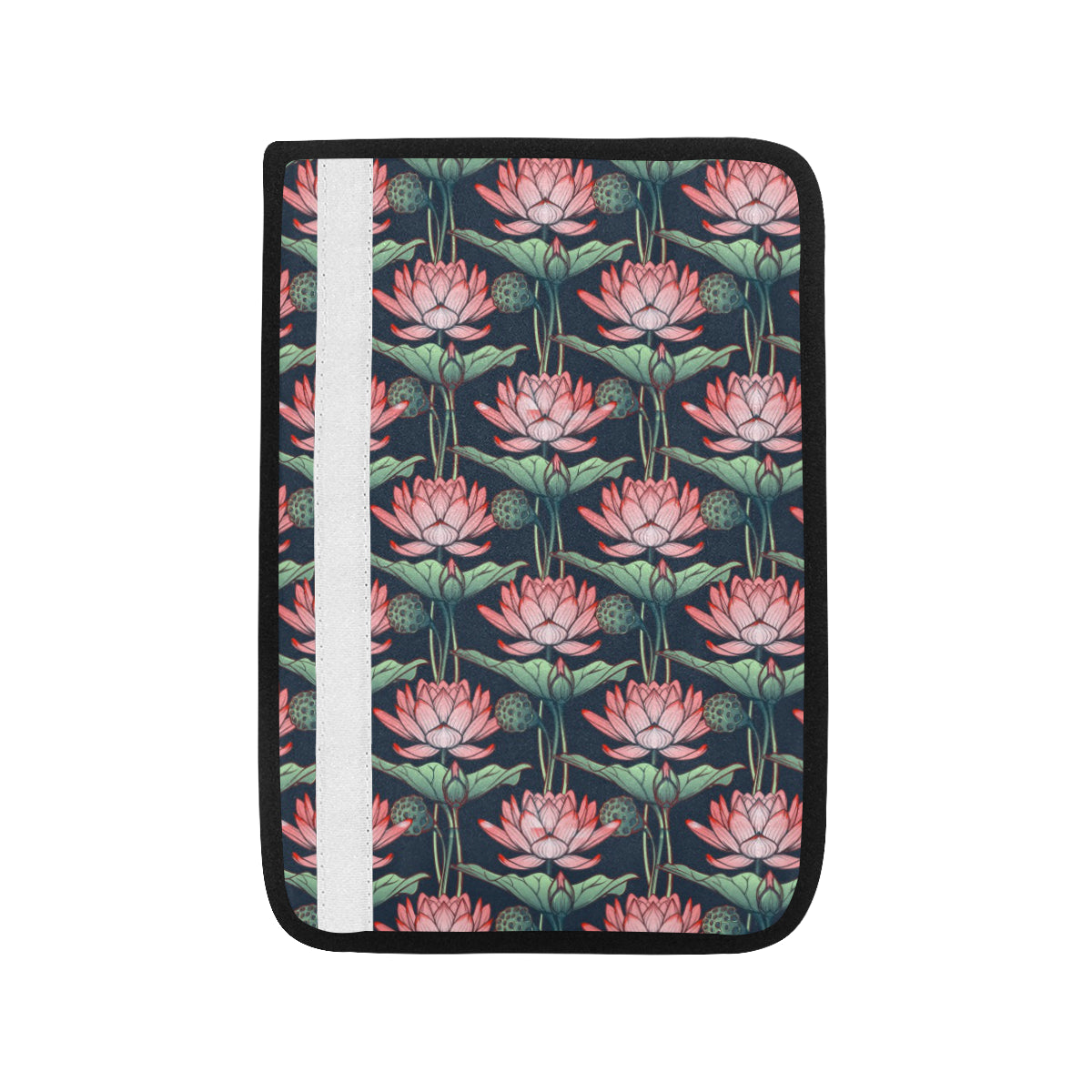 Water Lily Pattern Print Design WL03 Car Seat Belt Cover