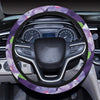 Morning Glory Pattern Print Design MG03 Steering Wheel Cover with Elastic Edge