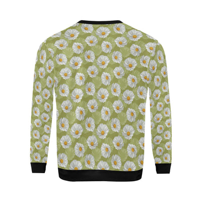 Daisy Pattern Print Design DS06 Men Long Sleeve Sweatshirt