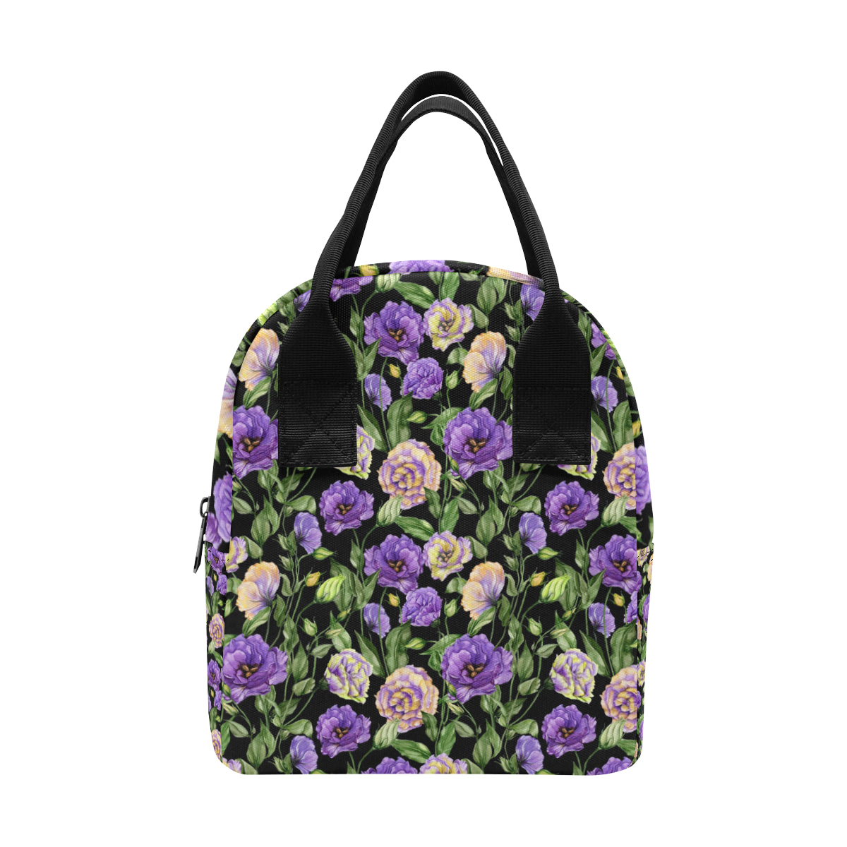 Lisianthus Pattern Print Design LT02 Insulated Lunch Bag
