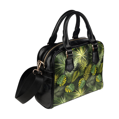Palm Leaf Pattern Print Design A05 Shoulder Handbag