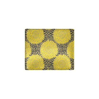 Sunflower Pattern Print Design SF06 Men's ID Card Wallet