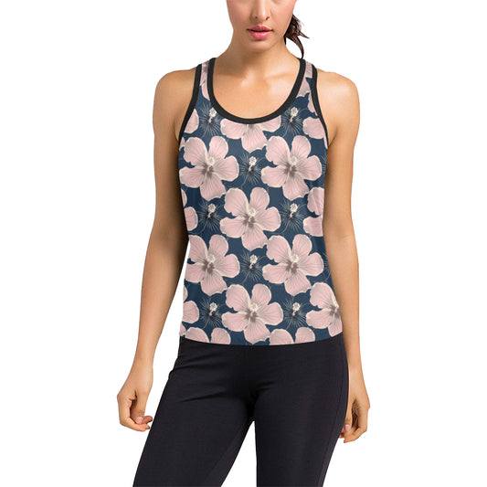 Plumeria Pattern Print Design PM018 Women's Racerback Tank Top