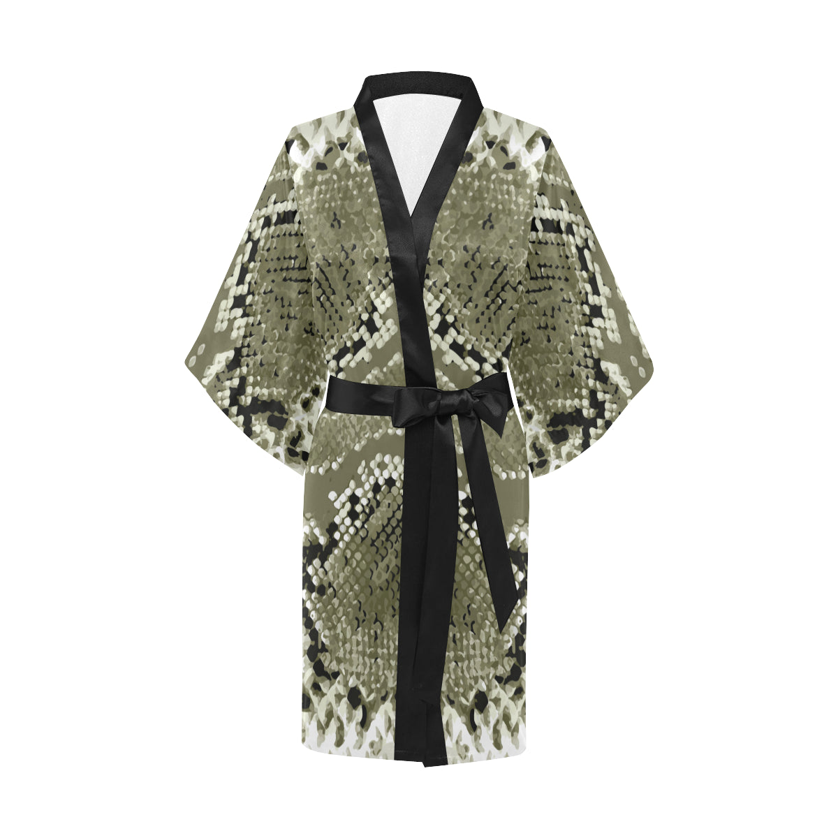 Python Pattern Print Design A04 Women's Short Kimono