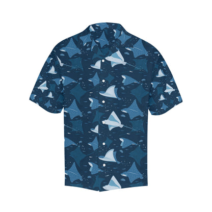 Manta Ray Pattern Print Design 02 Men's Hawaiian Shirt