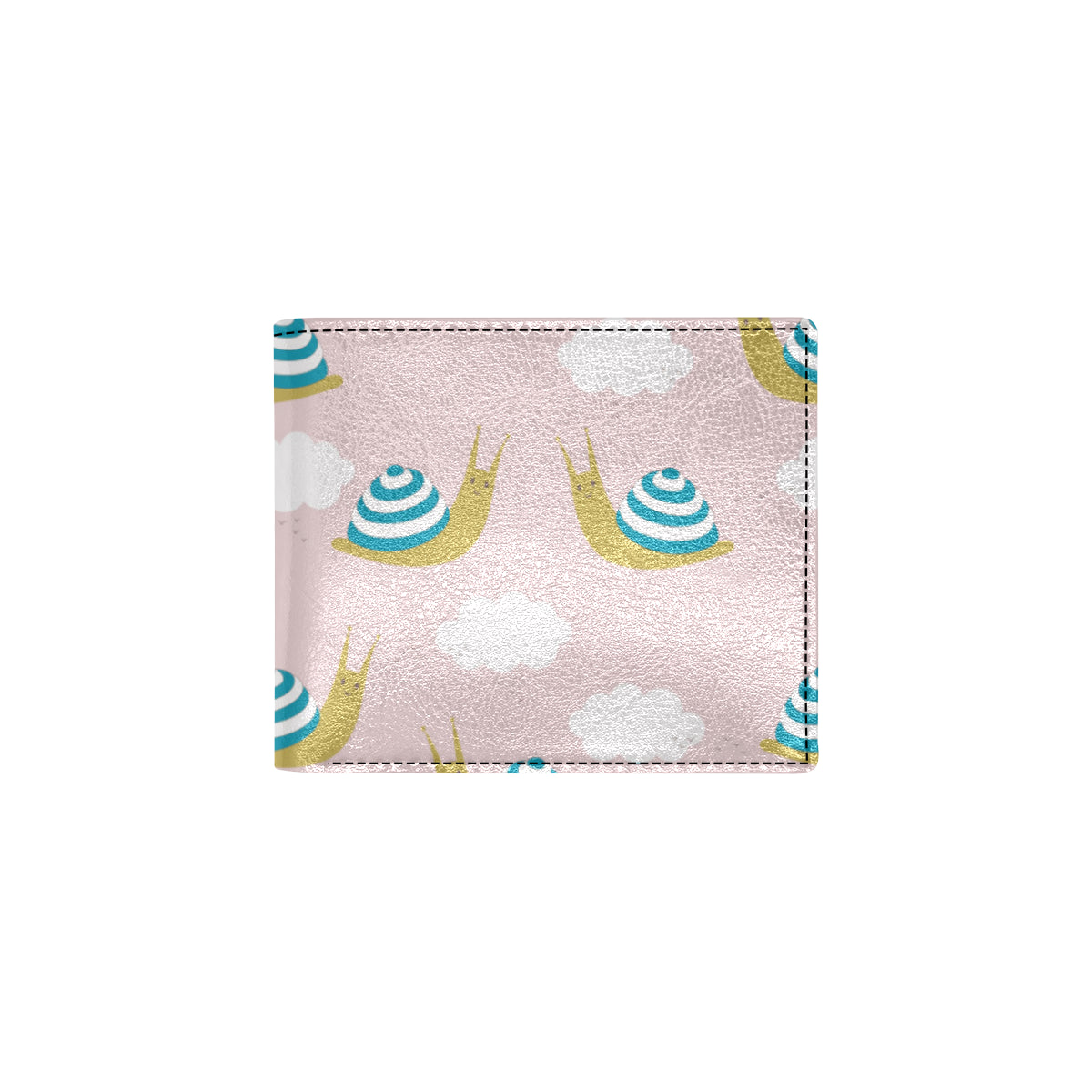Snail Pattern Print Design 02 Men's ID Card Wallet