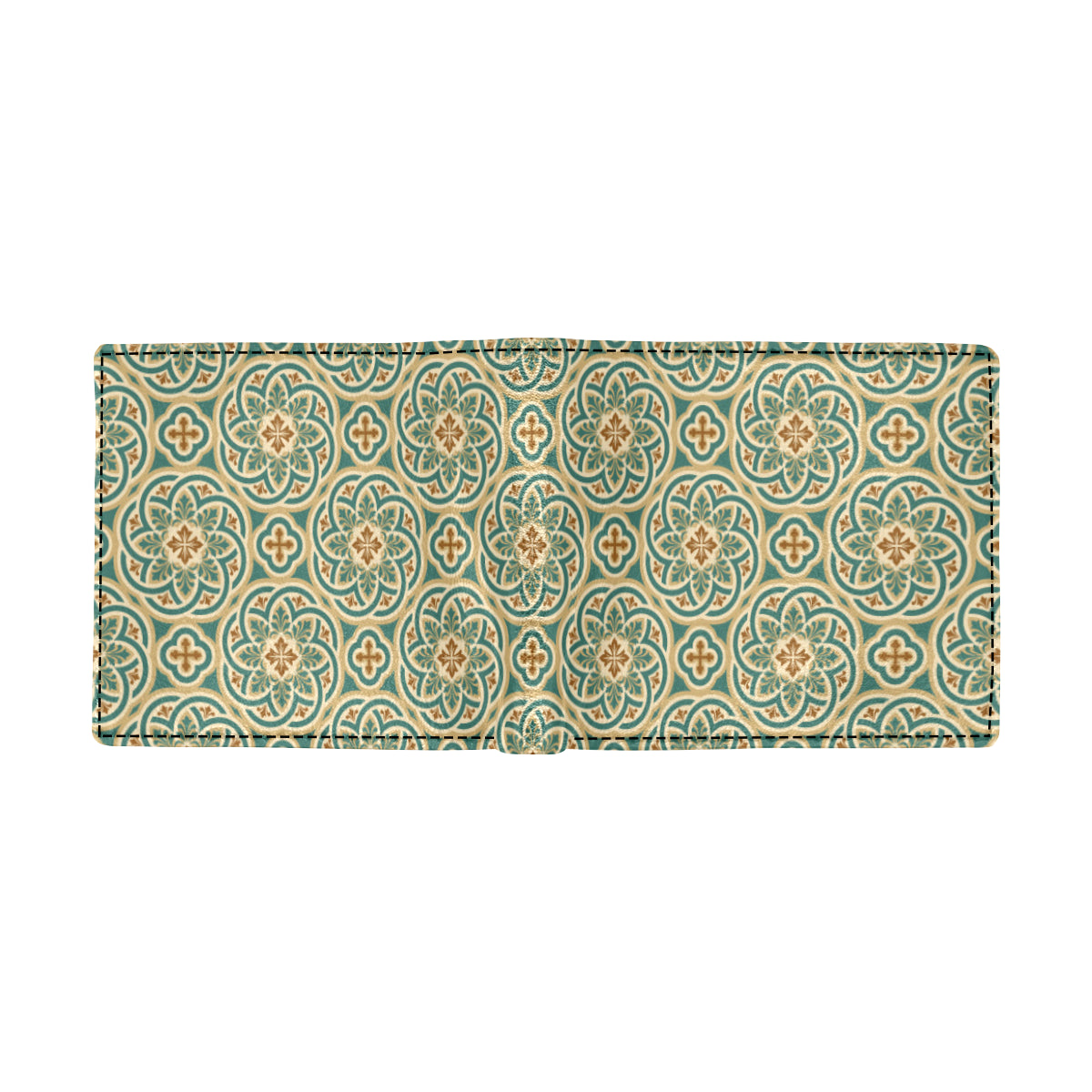 Cross Pattern Print Design 01 Men's ID Card Wallet