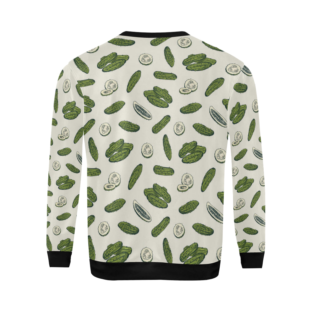 Cucumber Pattern Print Design CC05 Men Long Sleeve Sweatshirt
